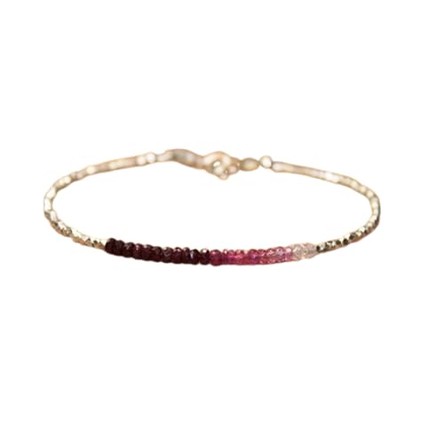 OPAL_WORLD Armband 18 cm mit versilbertem Verschluss, facettierte Rubinperlen und rosa Saphir 3 mm in Rondelle-Form | LBRC_OW_08572 OPAL_WORLD Armband 18 cm mit versilbertem Verschluss, facettierte Rubinperlen und rosa Saphir 3 mm in Rondelle-Form | LBRC_OW_08572 von OPAL_WORLD