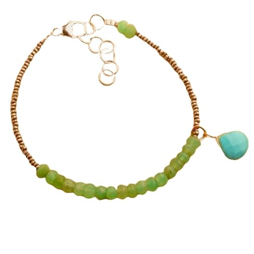 OPAL_WORLD Chrysopras Armband 3,5mm Türkis Rund Form Facettierte Perlen Verstellbar Vergoldet Verschluss 18cm | LBRC_OW_07331 OPAL_WORLD Chrysopras Armband 3,5mm Türkis Rund Form Facettierte Perlen Verstellbar Vergoldet Verschluss 18cm | LBRC_OW_07331 von OPAL_WORLD