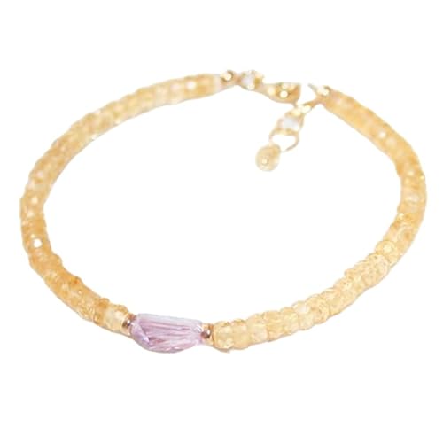 OPAL_WORLD Citrin Armband mit Amethyst 3,5mm Runde Form Facettierte Perlen Vergoldet Verschluss 18cm | LBRC_OW_07389 OPAL_WORLD Citrin Armband mit Amethyst 3,5mm Runde Form Facettierte Perlen Vergoldet Verschluss 18cm | LBRC_OW_07389 von OPAL_WORLD