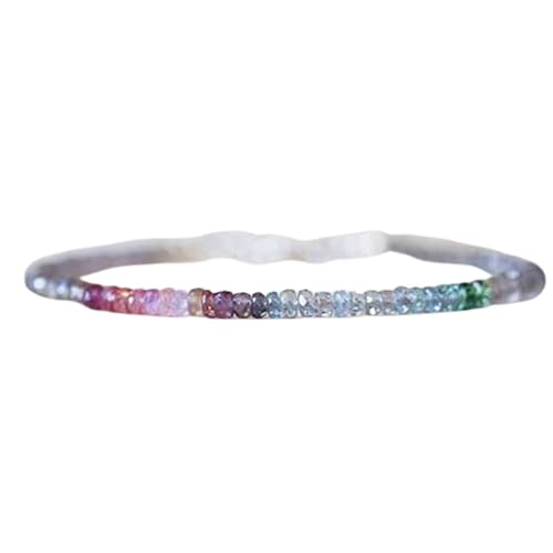 OPAL_WORLD LBRC_OW_07981 LBRC_OW_07981 Mehrschichtiges Saphir- und Labradorit-Armband mit facettierten Perlen in Rondelle-Form und versilbertem Verschluss von 18 cm OPAL_WORLD LBRC_OW_07981 LBRC_OW_07981 Mehrschichtiges Saphir- und Labradorit-Armband mit facettierten Perlen in Rondelle-Form und versilbertem Verschluss von 18 cm von OPAL_WORLD