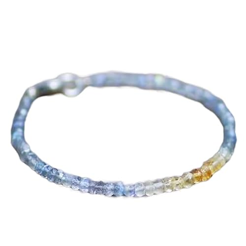 OPAL_WORLD Labradorit Citrin Armband 3-3,5 mm mit facettierten Perlen in Rondelle-Form und versilbertem Verschluss 18 cm | LBRC_OW_07945 OPAL_WORLD Labradorit Citrin Armband 3-3,5 mm mit facettierten Perlen in Rondelle-Form und versilbertem Verschluss 18 cm | LBRC_OW_07945 von OPAL_WORLD
