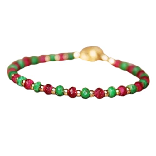 OPAL_WORLD Rubin- und Smaragdarmband 3 mm mit facettierten Perlen in Rondelle-Form und vergoldetem Verschluss 18 cm | LBRC_OW_08550 OPAL_WORLD Rubin- und Smaragdarmband 3 mm mit facettierten Perlen in Rondelle-Form und vergoldetem Verschluss 18 cm | LBRC_OW_08550 von OPAL_WORLD