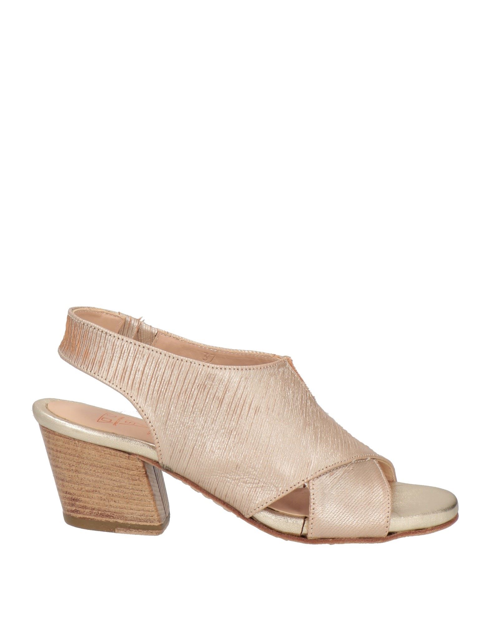 OPEN CLOSED SHOES Sandale Damen Platin von OPEN CLOSED SHOES