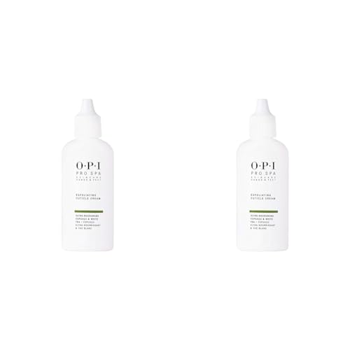 OPI ProSpa Exfoliating Cuticle Cream – sanftes Handpeeling für gepflegte Nagelhaut – mit AHA Peeling-Effekt und wertvollen pflanzlichen Ölen und Extrakten – 27 ml (Packung mit 2) von OPI