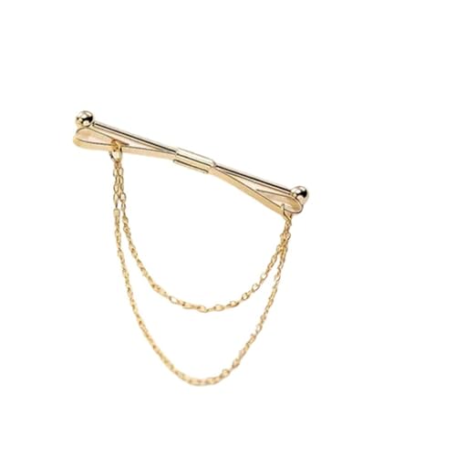 Anstecknadel Herren Anzug Broschen Mode Persönlichkeit Brosche Quaste Kette Clip Kragen Hemd geknöpft Pin männliche Accessoires(Gold) von OPIGJUFD