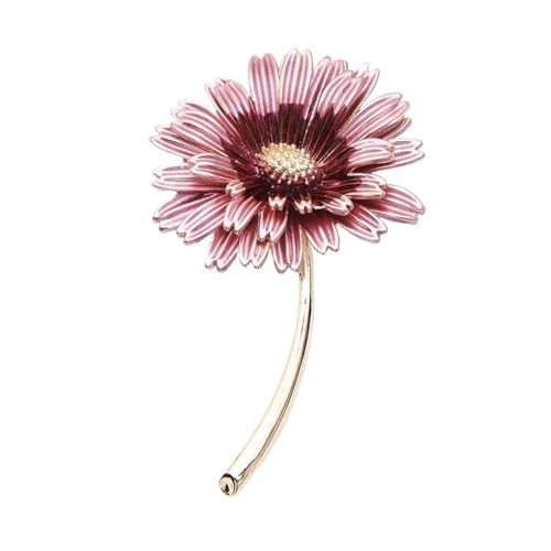Brosche Damen Emaille Rosa Gänseblümchen Brosche Blumennadel for Frauen von OPIGJUFD