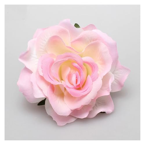 Haarspange Mit Rosenblume 2 stücke DIY Kopfschmuck Haar for Braut Hochzeit Beflockung Tuch Rote Rose Blume Haarnadel Haar Clip(A-light pink) von OPIGJUFD