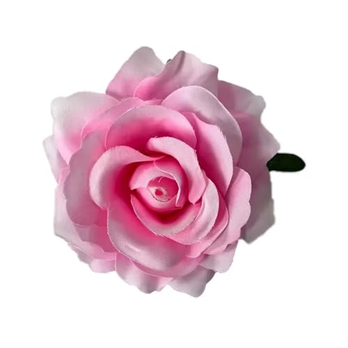Haarspange Mit Rosenblume 2 stücke DIY Kopfschmuck Haar for Braut Hochzeit Beflockung Tuch Rote Rose Blume Haarnadel Haar Clip(A-white pink) von OPIGJUFD