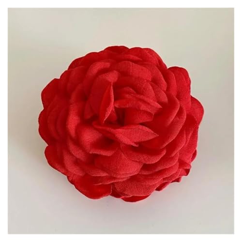 Haarspange Mit Rosenblume 2 stücke Stoff Riesige Rose Blume Haar Clip Haar Klaue Übertreiben Elegante Haarspange Kopfbedeckung Haar Klemmen(Red-12cm) von OPIGJUFD