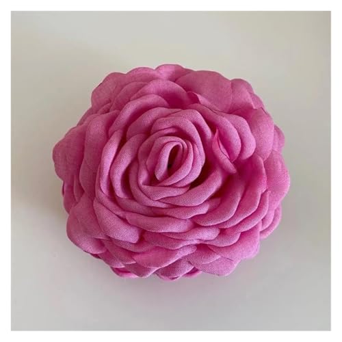 Haarspange Mit Rosenblume 2 stücke Stoff Riesige Rose Blume Haar Clip Haar Klaue Übertreiben Elegante Haarspange Kopfbedeckung Haar Klemmen(Rose red-12cm) von OPIGJUFD