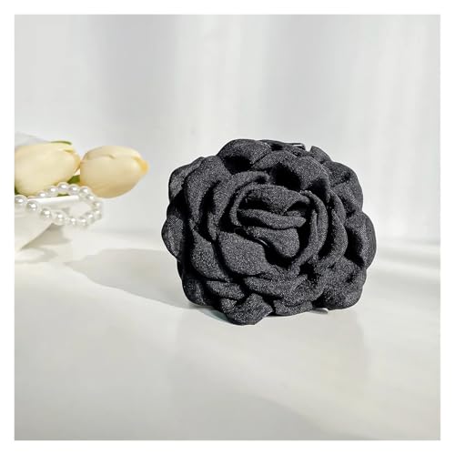Haarspange Mit Rosenblume 3 stücke Drei-dimensional Rose Blume Haar Klaue Handgemachte Stoff Blumen Greifen Haar Clip(K-8.5cm) von OPIGJUFD