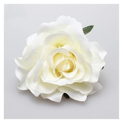 Haarspange Mit Rosenblume 5 stücke Blumen for Haar DIY Kopfschmuck for Braut Beflockung Tuch Rote Rose Blume Haarnadel Haar Clip(A-beige) von OPIGJUFD