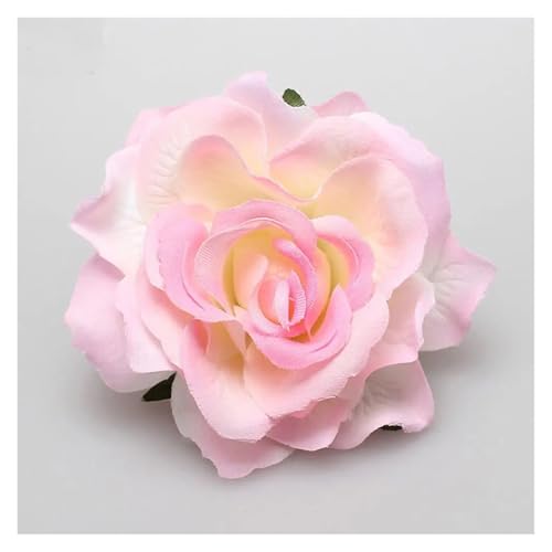 Haarspange Mit Rosenblume 5 stücke Blumen for Haar DIY Kopfschmuck for Braut Beflockung Tuch Rote Rose Blume Haarnadel Haar Clip(A-light pink) von OPIGJUFD
