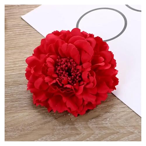 Haarspange Mit Rosenblume 5 stücke Blumen for Haar DIY Kopfschmuck for Braut Beflockung Tuch Rote Rose Blume Haarnadel Haar Clip(B-red) von OPIGJUFD