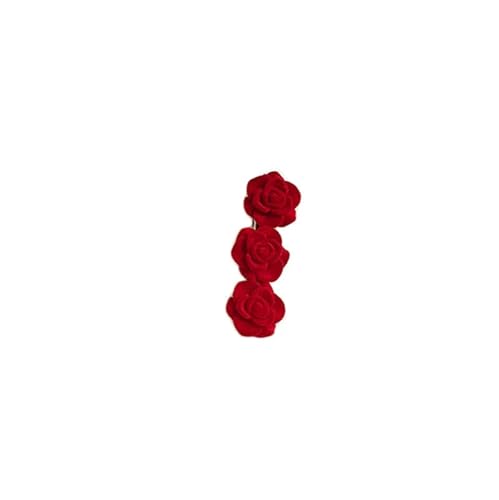 Haarspange Mit Rosenblume Samt Rose Haar Clips for Frauen Kleine Blume Haarnadeln Mädchen Elegante Haar Clip Pin(Three flowers,5pcs) von OPIGJUFD