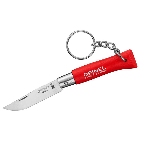 Opinel - No 04 mit Anhänger - Messer Gr 5 cm rot von OPINEL