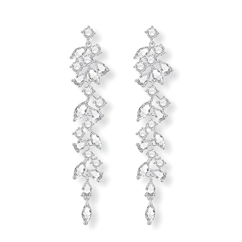 Lange Strass Ohrringe Silber Blatt Cz Tropfen Ohrringe Strass Ohrringe Baumeln Zirkonia Ohrringe Frauen Silber Diamant Blattkette Ohrringe Hochzeit Ohrringe Bräute Ohrringe Schmuck Frauen Mädchen Lange Strass Ohrringe Silber Blatt Cz Tropfen Ohrringe Strass Ohrringe Baumeln Zirkonia Ohrringe Frauen Silber Diamant Blattkette Ohrringe Hochzeit Ohrringe Bräute Ohrringe Schmuck Frauen Mädchen von OPIURVY