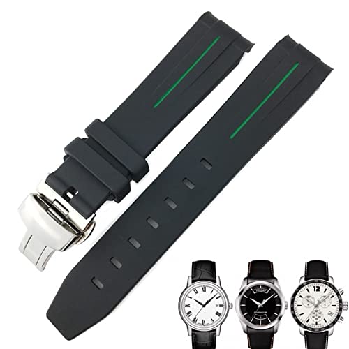 OPKDE Gummi-Uhrenarmband für Tissot 1853 Lelocle PRC200 Rolex Submariner Hamilton Omega wasserdichtes Uhrenarmband, 19 mm / 20 mm, 19 mm, Achat von OPKDE