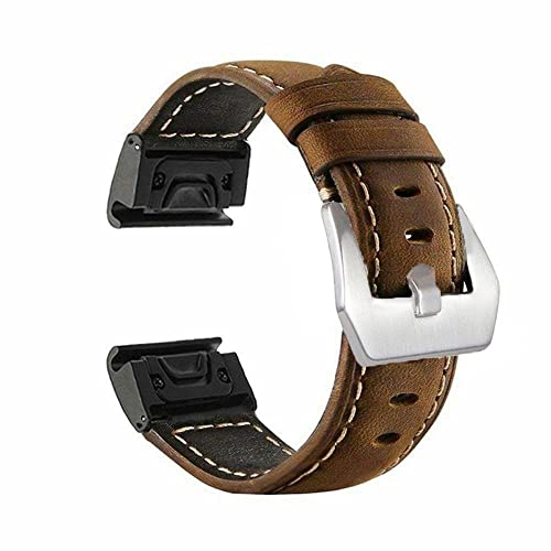 OPKDE Leder-Silikon-Uhrenarmband für Garmin Fenix 5 5X Plus 6 6X Pro Fenix 7X 7 Smart Armband 22 26 mm Quick EasyFit Armbänder, For Instinct 2-S62, Achat von OPKDE