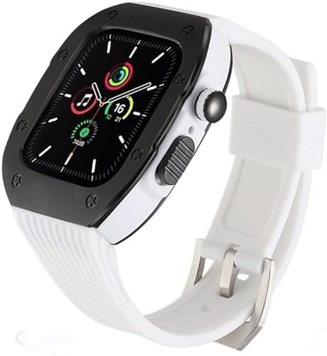 OPKDE Rm Mod Kit für Apple Watch 8 Ultra 7 6 SE 5 4, luxuriöses Silikon-Uhrenarmband aus Edelstahl, für iWatch 44 mm, 45 mm, 49 mm, Modifikationsset, Ersatzarmband, For Ultra 49mm, Achat von OPKDE