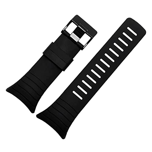 OPKDE Smart-Silikon-Armband für Suunto Core, Gummiarmband, 35 mm, schwarzer Gürtel inklusive Schrauben, Schraubendreher, Einheitsgröße, Achat von OPKDE