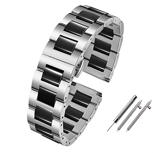 OPKDE Smartwatch-Armband, 20 mm, 22 mm, Keramik-Armband für Samsung Gear S2, S3, S4, Ersatzband für Huawei Watch 2 Pro GT2 Magic Bands, 18 mm, Achat von OPKDE