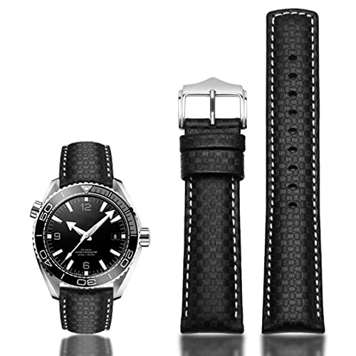OPKDE Uhrenarmband aus Karbonfaser für Omg 600 TUDOR ROX Armband, 22 mm, Echtlederarmband, 22 mm, Achat von OPKDE