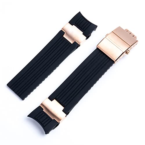 OPKDE Uhrenarmband für Ulysse Nardin, Taucher und Marine, wasserdicht, weiches Silikon-Gummi, 22 x 20 mm, Faltschließe, 22 mm, Achat von OPKDE