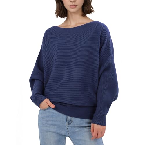 OPLERT Damen Batwing Ärmel Dolman Lose gestrickte Pullover, Jumper Tops von OPLERT