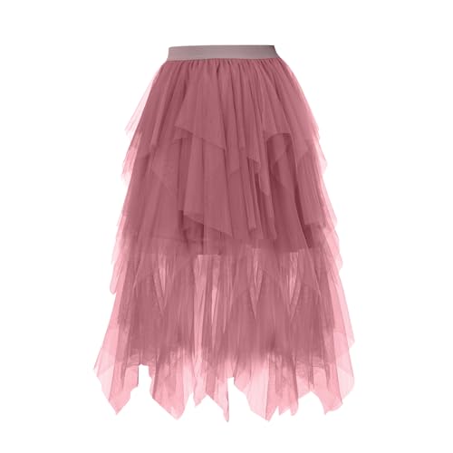 OPLERT Damen Tüll Röcke, geschichtet Puffy Fairy Röcke, A-Linie Midi-Rock, für Party Prom von OPLERT