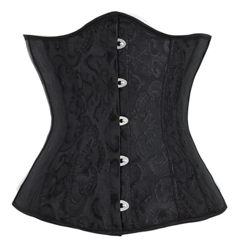 OPLERT Frauen Unterbrust Satin Spitze Up Korsett, Unterbrust Taille Cincher, Top Shaper, Bustier von OPLERT