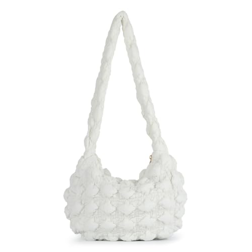 OPLERT Gesteppte Crossbody-Taschen für Frauen Große Puffer-Tasche Leichte Tragetasche Nylon Hobo Handtasche von OPLERT