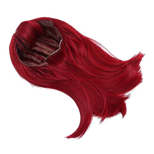 Lange Rote Perücke, Rote Lange Gerade Perücke mit Geradem, 47 Cm, für Frauen und Partys von OPPWONG