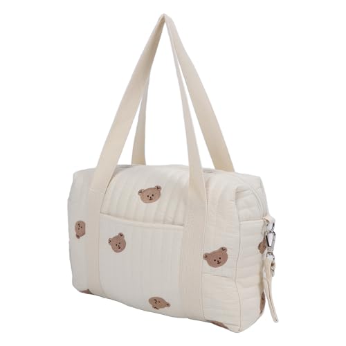 OPPWONG Kinderwagen -Reisetasche, Kinderwagen Caddy Kinderwagenspeicherbeutel mit 32 (l) X 12 (w) X 25 cm Multifunktional Reißverschluss Sticker Wiederverwendbar (Bärentasche) von OPPWONG