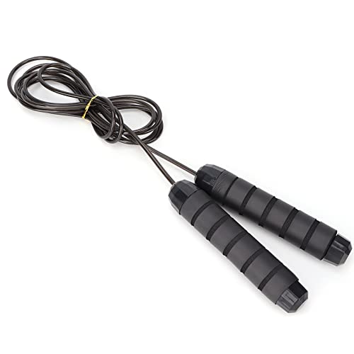 Springseil, Springseil für Männer, Schnelles Seil, Verstellbare Länge, Verdicktes Geschwindigkeits-Springseil, Rutschfester Griff, Fitness-Springseil, Schwarz von OPPWONG