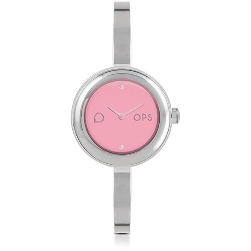 Ops Object Bon Bon OPSPW-923 woman time only watch pink background semi-rigid steel von OPSOBJECTS