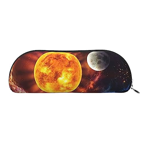 Galaxy Muster Drucken Bleistift Fall Stift Tasche Leder Wasserdicht Reißverschluss Bleistift Tasche für Büro Reisen, silber, Einheitsgröße, Kulturbeutel von OPSREY