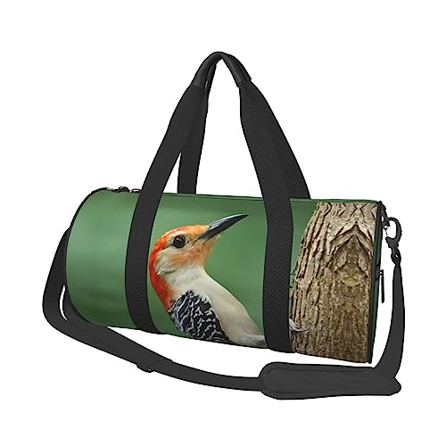 Männliche Rot-Bellied Specht Print Seesack Übernachtung Tasche Große Kapazität Faltbare Unisex Turnbeutel Für Reisen Outdoor, Schwarz, Einheitsgröße, Schwarz , Einheitsgröße von OPSREY