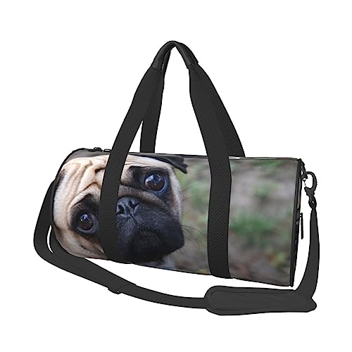 Mops Hund Druck Seesack Übernachtung Tasche Große Kapazität Faltbare Unisex Turnbeutel Für Reisen Outdoor, Schwarz, Einheitsgröße, Schwarz , Einheitsgröße von OPSREY