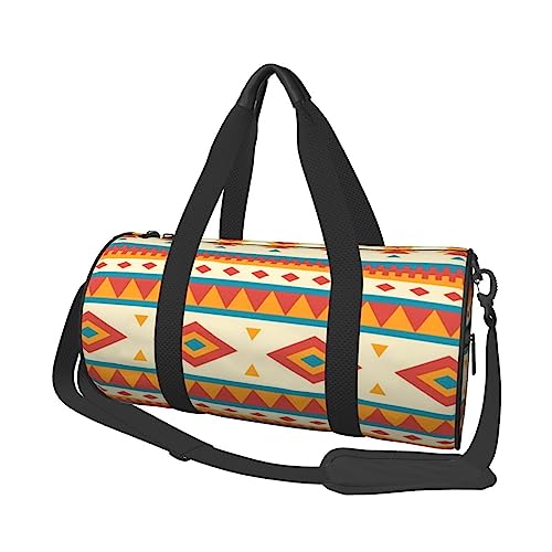 Native American Print Seesack Übernachtung Tasche Große Kapazität Faltbare Unisex Turnbeutel für Reisen Outdoor, Schwarz, Einheitsgröße, Schwarz , Einheitsgröße von OPSREY