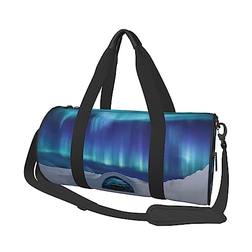 Northern Lights Print Duffel Bag Overnight Bag Große Kapazität Faltbare Unisex Turnbeutel Für Reisen Outdoor, Schwarz, Einheitsgröße, Schwarz , Einheitsgröße von OPSREY