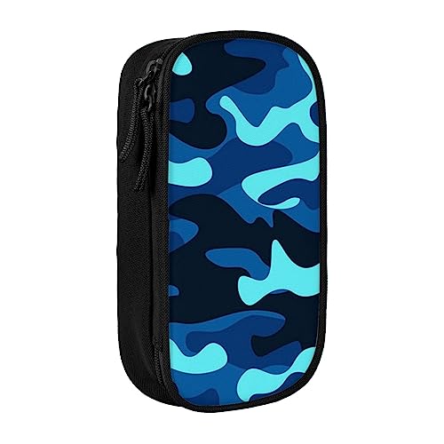 OPSREY Blaues Camouflage-gedrucktes großes Fassungsvermögen, Federmäppchen, tragbare Schreibwarentasche, multifunktionaler Organizer von OPSREY