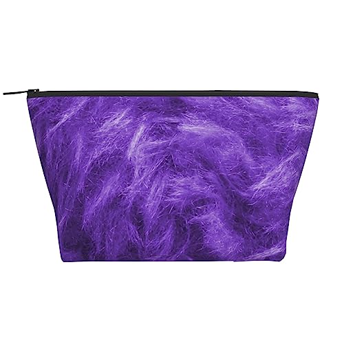 OPSREY Lila Print Make-up Tasche Kosmetiktasche Tragbare Wasserdichte Reißverschluss Kulturbeutel Für Frauen Reisen, Schwarz, Einheitsgröße, Schwarz , Einheitsgröße von OPSREY