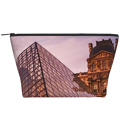 OPSREY Paris In Ninghts Print Make-up Tasche Kosmetiktasche Tragbare Wasserdichte Reißverschluss Kulturbeutel Für Frauen Reisen, Schwarz, Einheitsgröße, Schwarz , Einheitsgröße von OPSREY