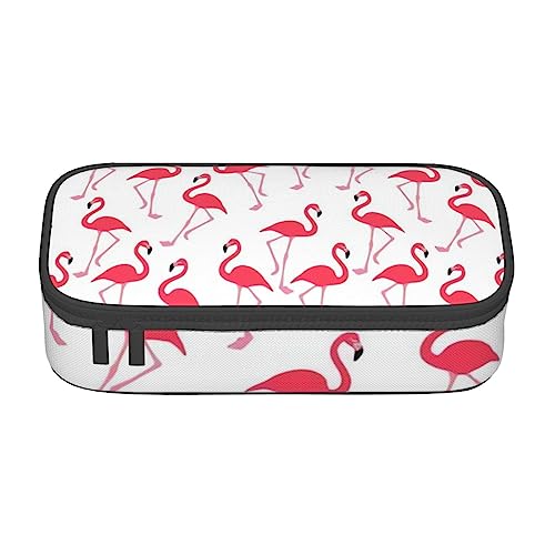 OPSREY Pizza Constellation Gedruckt Große Kapazität Bleistift Fall Schreibwaren Organizer Tragbare Bleistift Fall, Rosa Flamingo-Muster, Einheitsgröße, Münzbeutel von OPSREY