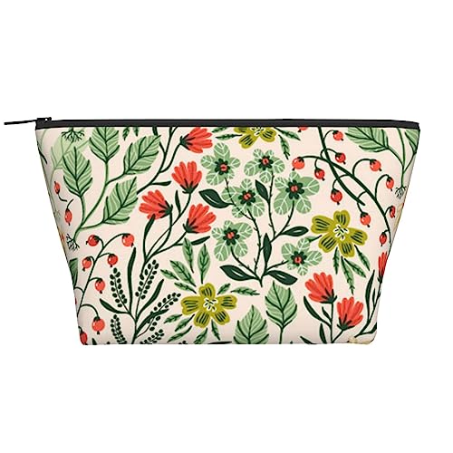 OPSREY Roadside Rose Print Make-up Tasche Kosmetiktasche Tragbare Wasserdichte Reißverschluss Kulturbeutel Für Frauen Reisen, Schwarz, Einheitsgröße, Schwarz , Einheitsgröße von OPSREY