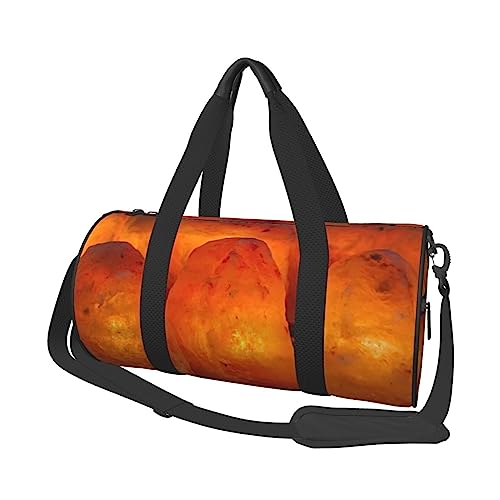 Orange Crystal Print Duffel Bag Übernachtung Tasche Große Kapazität Faltbare Unisex Turnbeutel Für Reisen Im Freien, Schwarz, Einheitsgröße, Schwarz , Einheitsgröße von OPSREY