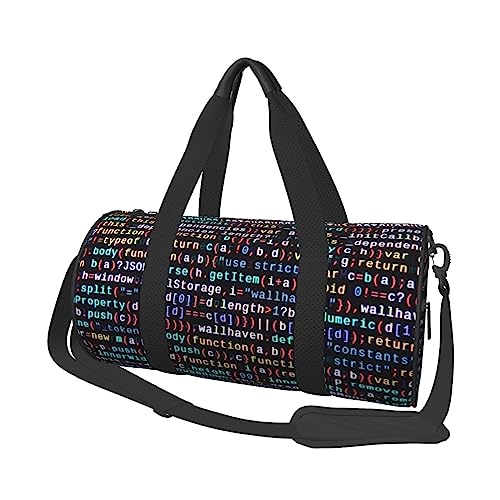 Programmierer Programmierung Code Drucken Seesack Übernachtung Tasche Große Kapazität Faltbare Unisex Turnbeutel für Reisen Outdoor, Schwarz, Einheitsgröße, Schwarz , Einheitsgröße von OPSREY