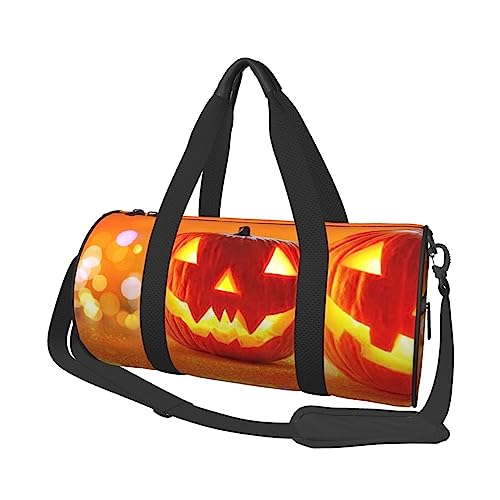 Pumpkin Lamp Print Duffel Bag Overnight Bag Große Kapazität Faltbare Unisex Turnbeutel Für Reisen Outdoor, Schwarz, Einheitsgröße, Schwarz , Einheitsgröße von OPSREY