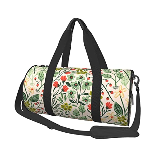 Roadside Rose Print Duffel Bag Übernachtung Tasche Große Kapazität Faltbare Unisex Turnbeutel Für Reisen Outdoor, Schwarz, Einheitsgröße, Schwarz , Einheitsgröße von OPSREY